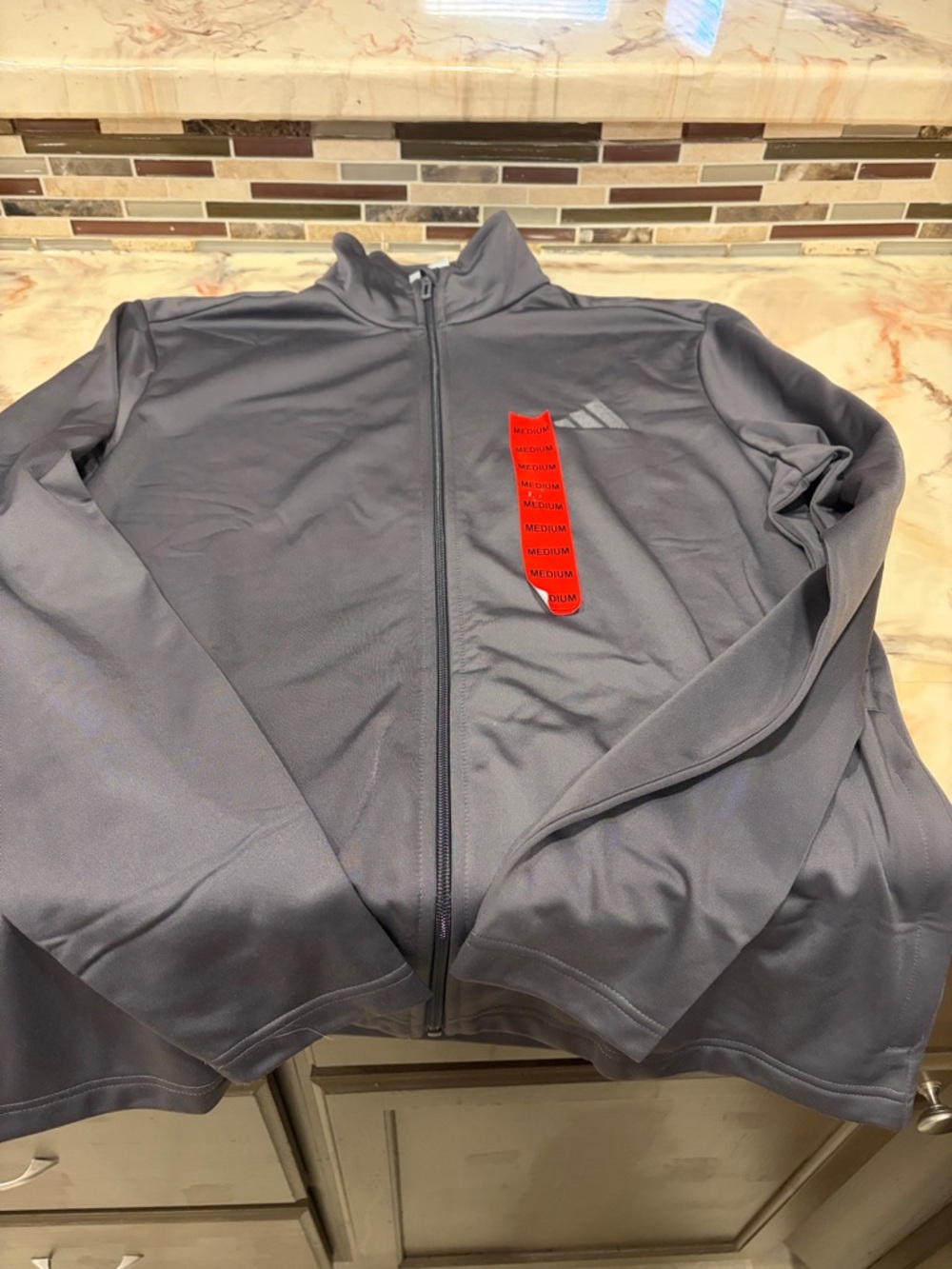 Men's Performance Full-Zip Jacket - Adidas Gray NWT